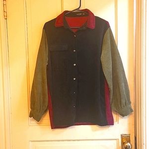 colorblock coduroy shirt